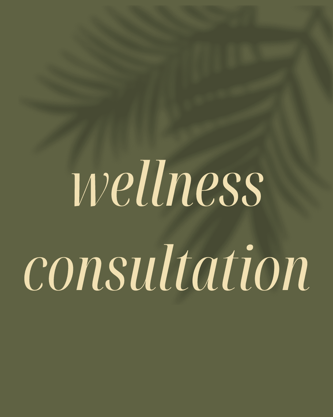 Wellness Consultation